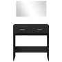 Tocador con espejo negro 80x39x80 cm de vidaXL, Tocadores para dormitorios - Ref: Foro24-840703, Precio: 89,38 €, Descuento: %