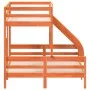 Etagenbett aus massivem, wachsbraunem Kiefernholz, 80 x 200/140 x 200 cm von vidaXL, Betten und Lattenroste - Ref: Foro24-320...