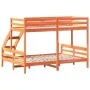 Etagenbett aus massivem, wachsbraunem Kiefernholz, 80 x 200/140 x 200 cm von vidaXL, Betten und Lattenroste - Ref: Foro24-320...