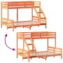 Etagenbett aus massivem, wachsbraunem Kiefernholz, 80 x 200/140 x 200 cm von vidaXL, Betten und Lattenroste - Ref: Foro24-320...