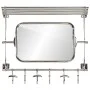 Gepäckträger mit Kleiderbügeln und Wandspiegel aus Aluminium von vidaXL, Hut- und Garderobenständer - Ref: Foro24-357831, Pre...