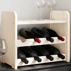 Botellero con tablero superior madera maciza pino 43x25x37 cm by vidaXL, Wine racks - Ref: Foro24-4007556, Price: 20,47 €, Di...