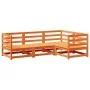 Gartensitzgruppe 4-teilig Massivholz Kiefer braun gewachst von vidaXL, Gartensets - Ref: Foro24-3299409, Preis: 268,68 €, Rab...
