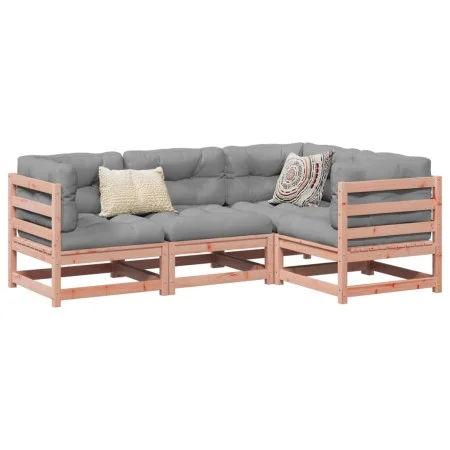 Set de sofás jardín 4 pzas con cojines madera abeto Douglas by vidaXL, Garden sets - Ref: Foro24-3299414, Price: 382,13 €, Di...