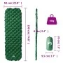 Colchón inflable de camping para 1 persona verde 190x58x6 cm by vidaXL, Sleeping mats - Ref: Foro24-4007116, Price: 35,05 €, ...