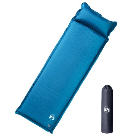 Colchón de camping autoinflable con almohada 1 persona turquesa by vidaXL, Sleeping mats - Ref: Foro24-4007135, Price: 59,88 ...