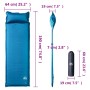 Colchón de camping autoinflable con almohada 1 persona turquesa by vidaXL, Sleeping mats - Ref: Foro24-4007135, Price: 59,88 ...