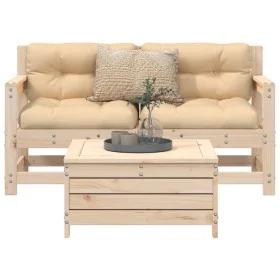 3-teiliges Gartensofa-Set aus massivem Kiefernholz von vidaXL, Gartensets - Ref: Foro24-3250760, Preis: 176,58 €, Rabatt: %