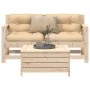 3-teiliges Gartensofa-Set aus massivem Kiefernholz von vidaXL, Gartensets - Ref: Foro24-3250760, Preis: 176,73 €, Rabatt: %