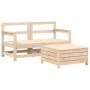 3-teiliges Gartensofa-Set aus massivem Kiefernholz von vidaXL, Gartensets - Ref: Foro24-3250760, Preis: 176,73 €, Rabatt: %
