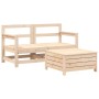 Juego de sofás de jardín 3 piezas madera maciza de pino by vidaXL, Garden sets - Ref: Foro24-3250760, Price: 181,60 €, Discou...