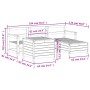 Juego de sofás de jardín 5 pzas madera maciza de abeto Douglas by vidaXL, Garden sets - Ref: Foro24-3250498, Price: 341,70 €,...