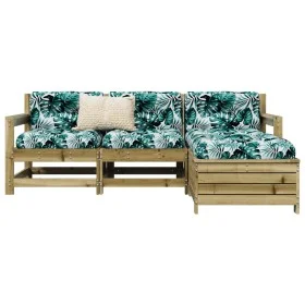 Juego de sofás de jardín 4 pzas madera de pino impregnada by vidaXL, Garden sets - Ref: Foro24-3250795, Price: 242,29 €, Disc...