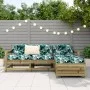 Juego de sofás de jardín 4 pzas madera de pino impregnada by vidaXL, Garden sets - Ref: Foro24-3250795, Price: 247,99 €, Disc...
