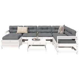 Gartensitzgruppe 8-teilig Massivholz Kiefer Weiß von vidaXL, Gartensets - Ref: Foro24-3250589, Preis: 542,12 €, Rabatt: %