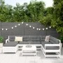 Juego de sofás de jardín 8 pzas madera maciza de pino blanco by vidaXL, Garden sets - Ref: Foro24-3250589, Price: 534,86 €, D...