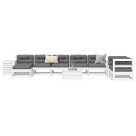 Gartensitzgruppe 10-teilig Massivholz aus weißer Kiefer von vidaXL, Gartensets - Ref: Foro24-3250665, Preis: 710,29 €, Rabatt: %