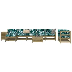 Juego de sofás de jardín 10 pzas madera de pino impregnada by vidaXL, Garden sets - Ref: Foro24-3250671, Price: 611,78 €, Dis...