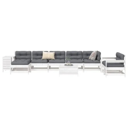Gartensitzgruppe 10-teilig Massivholz aus weißer Kiefer von vidaXL, Gartensets - Ref: Foro24-3250673, Preis: 684,69 €, Rabatt: %