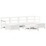 Gartensitzgruppe 7-teilig Massivholz Kiefer Weiß von vidaXL, Gartensets - Ref: Foro24-3250989, Preis: 446,33 €, Rabatt: %