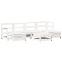 Gartensitzgruppe 7-teilig Massivholz Kiefer Weiß von vidaXL, Gartensets - Ref: Foro24-3250989, Preis: 452,15 €, Rabatt: %