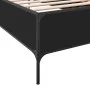 Black engineered wood and metal bed frame 75x190 cm by vidaXL, Beds and slatted bases - Ref: Foro24-844991, Price: 66,36 €, D...