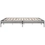 Sonoma gray metal engineered wood bed frame 180x200 cm by vidaXL, Beds and slatted bases - Ref: Foro24-845004, Price: 96,57 €...