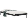 Engineered wood and black metal bed frame 90x200 cm by vidaXL, Beds and slatted bases - Ref: Foro24-845031, Price: 68,16 €, D...