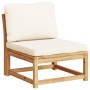Juego muebles jardín 11 pzas con cojines madera maciza acacia by vidaXL, Modular outdoor sofas - Ref: Foro24-3214297, Price: ...