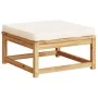 Gartenmöbel-Set 11-teilig mit massiven Akazienholz-Möbeln und Polstern. von vidaXL, Modulare Sofas für den Außenbereich - Ref...