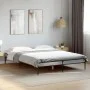 Estructura cama madera ingeniería metal gris Sonoma 135x190 cm de vidaXL, Camas y somieres - Ref: Foro24-845044, Precio: 78,7...
