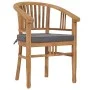 Garden chairs with cushions 2 units solid teak wood by vidaXL, Garden chairs - Ref: Foro24-49431, Price: 355,89 €, Discount: %