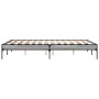 Estructura cama madera ingeniería metal gris Sonoma 135x190 cm de vidaXL, Camas y somieres - Ref: Foro24-845044, Precio: 88,34 €
