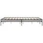 Sonoma gray metal engineered wood bed frame 135x190 cm by vidaXL, Beds and slatted bases - Ref: Foro24-845044, Price: 87,53 €...