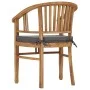 Garden chairs with cushions 2 units solid teak wood by vidaXL, Garden chairs - Ref: Foro24-49431, Price: 355,89 €, Discount: %