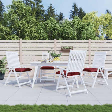 Cojines silla de jardín 4 uds tela Oxford rojo tinto 40x40x7 cm by vidaXL, Cushions for chairs and sofas - Ref: Foro24-361478...