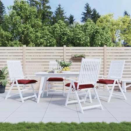 Gartenstuhlkissen 4 Stück aus Oxford-Stoff in Rot gefärbt 40x40x7 cm von vidaXL, Kissen für Stühle und Sofas - Ref: Foro24-36...