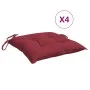Gartenstuhlkissen 4 Stück aus Oxford-Stoff in Rot gefärbt 40x40x7 cm von vidaXL, Kissen für Stühle und Sofas - Ref: Foro24-36...