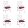 Cojines silla de jardín 4 uds tela Oxford rojo tinto 40x40x7 cm by vidaXL, Cushions for chairs and sofas - Ref: Foro24-361478...