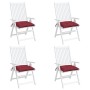 Gartenstuhlkissen 4 Stück aus Oxford-Stoff in Rot gefärbt 40x40x7 cm von vidaXL, Kissen für Stühle und Sofas - Ref: Foro24-36...