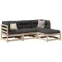 Juego de sofás de jardín 4 pzas con cojines madera maciza pino by vidaXL, Garden sets - Ref: Foro24-3295814, Price: 356,78 €,...