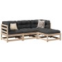 Juego de sofás de jardín 4 pzas con cojines madera maciza pino by vidaXL, Garden sets - Ref: Foro24-3295814, Price: 361,84 €,...