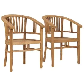 Gartenstuhl 2 Stk. massives Teakholz von vidaXL, Gartenstühle - Ref: Foro24-49429, Preis: 278,18 €, Rabatt: %