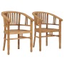 Gartenstuhl 2 Stk. massives Teakholz von vidaXL, Gartenstühle - Ref: Foro24-49429, Preis: 278,95 €, Rabatt: %