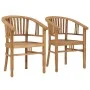 Gartenstuhl 2 Stk. massives Teakholz von vidaXL, Gartenstühle - Ref: Foro24-49429, Preis: 278,18 €, Rabatt: %