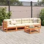 Gartensofa-Set, 5-teilig, mit Kissen, aus braun gewachstem Kiefernholz. von vidaXL, Gartensets - Ref: Foro24-3299276, Preis: ...