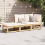 3-teiliges Gartenmöbel-Set mit Akazienholz und Kissen. von vidaXL, Modulare Sofas für den Außenbereich - Ref: Foro24-3214304,...