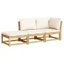 3-teiliges Gartenmöbel-Set mit Akazienholz und Kissen. von vidaXL, Modulare Sofas für den Außenbereich - Ref: Foro24-3214304,...