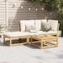 3-teiliges Gartenmöbel-Set mit Akazienholz und Kissen. von vidaXL, Modulare Sofas für den Außenbereich - Ref: Foro24-3214304,...