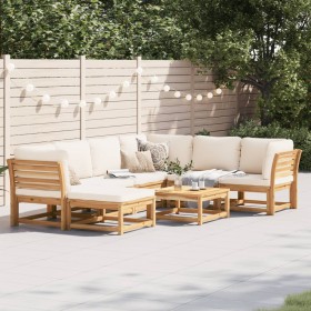Juego de muebles jardín 8 pzas con cojines madera maciza acacia by vidaXL, Modular outdoor sofas - Ref: Foro24-3214295, Price...